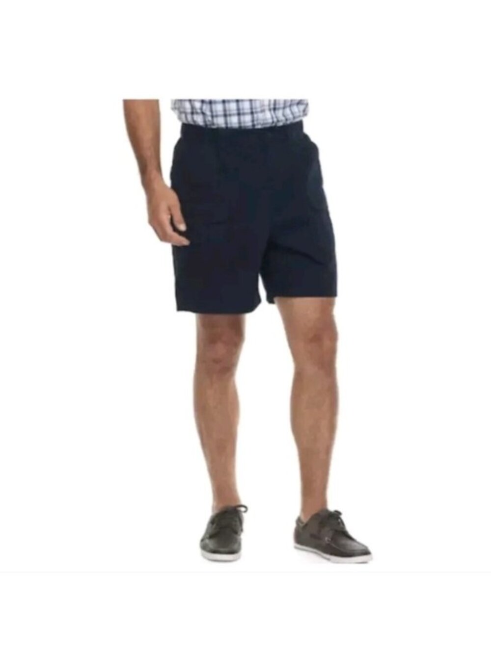 Croft & Barrow Side Elastic Relaxed Fit Cargo Shorts, Admiral Navy, 29